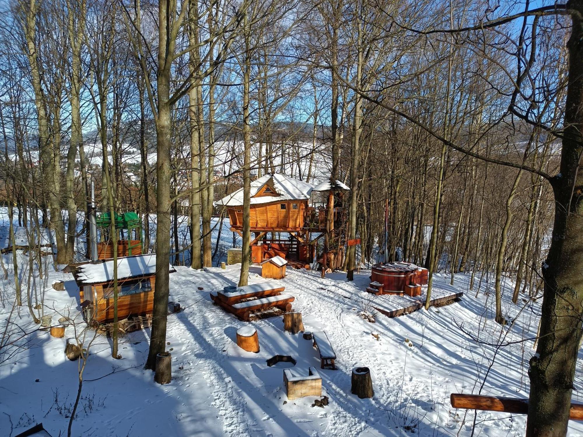 Treehous Sneznik S Wellness Otel Dolní Morava Dış mekan fotoğraf